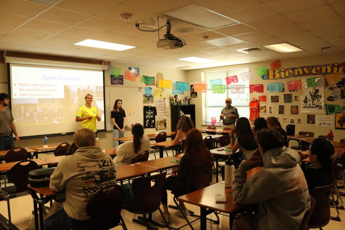 The FEC club hosting it's first meeting of the year, held in Señor Rodriguez's room.